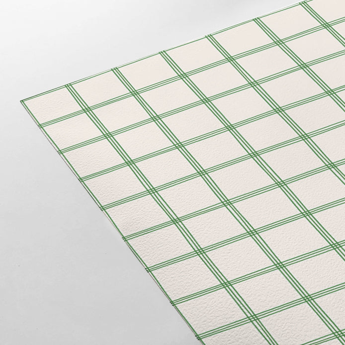 【Norna-018/くりーむそーだ】 貼ってはがせるシール壁紙 チェック柄 puu.tuuliコラボ