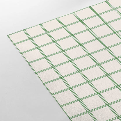 【Norna-018/くりーむそーだ】 貼ってはがせるシール壁紙 チェック柄 puu.tuuliコラボ