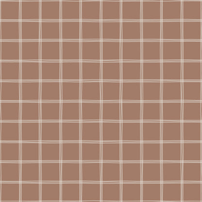 【Norna-020/ここあ】 貼ってはがせるシール壁紙 チェック柄 puu.tuuliコラボ