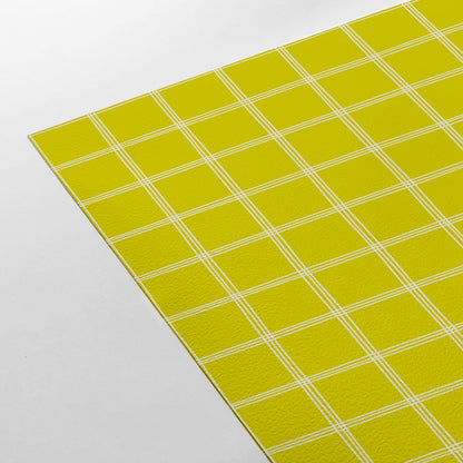 【Norna-023/れもん】 貼ってはがせるシール壁紙 チェック柄 puu.tuuliコラボ