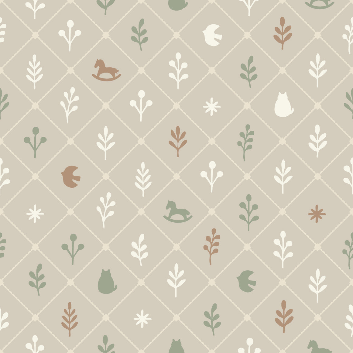 【Norna-026/ごまみるく】 貼ってはがせるシール壁紙 チェック柄 puu.tuuliコラボ