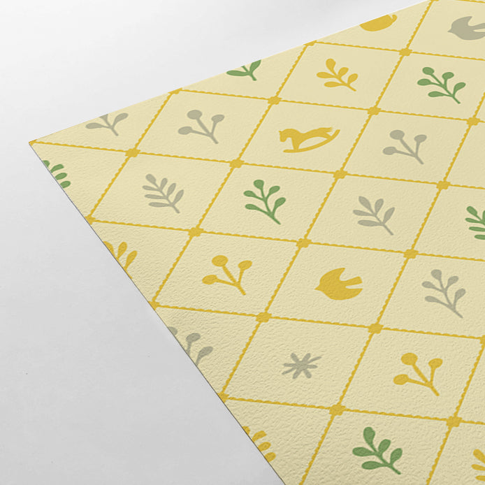 【Norna-029/ゆず】 貼ってはがせるシール壁紙 チェック柄 puu.tuuliコラボ