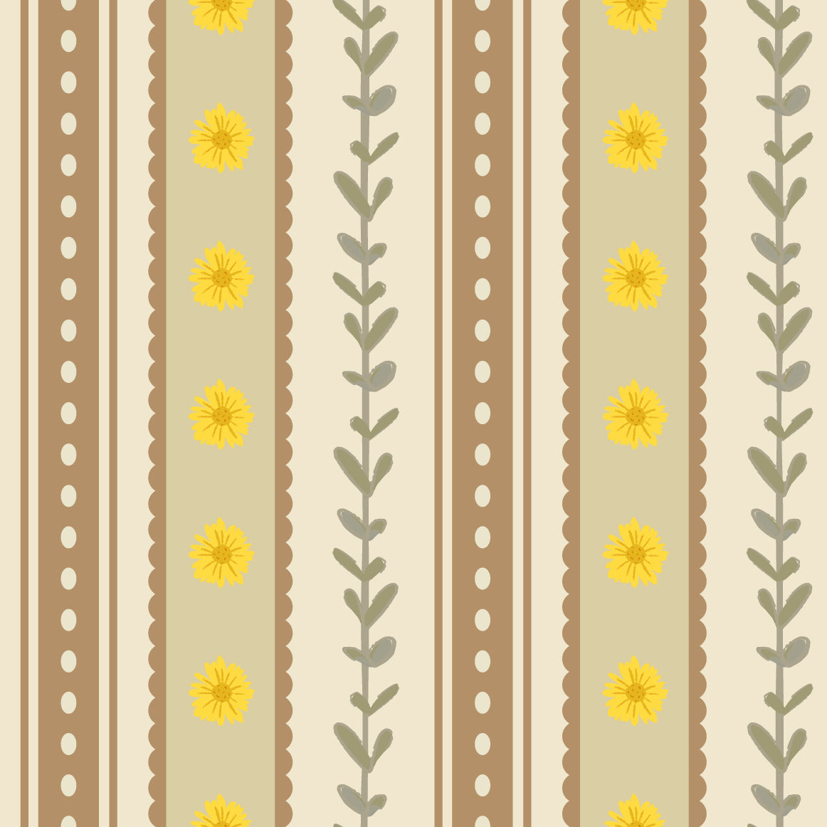 【Norna-033/ぬくもりのにわ】 貼ってはがせるシール壁紙 ボーダー柄 puu.tuuliコラボ