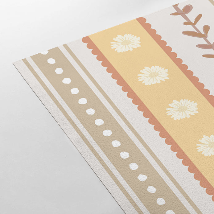 【Norna-035/ゆうやけのにわ】 貼ってはがせるシール壁紙 ボーダー柄 puu.tuuliコラボ