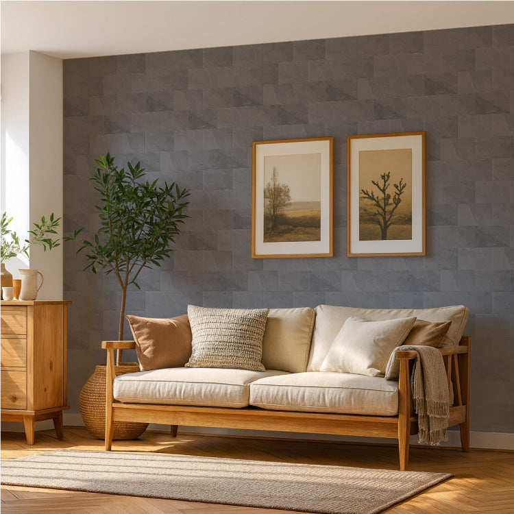 【S.tone-004 / Basalt Gray】 貼ってはがせるシール壁紙 タイル