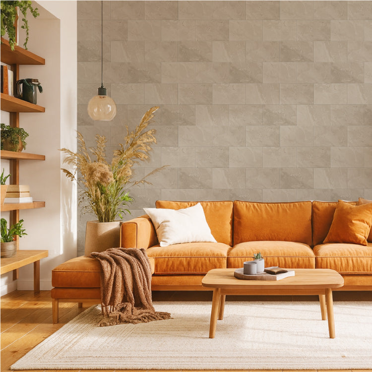 【S.tone-006 / Basalt Beige】 貼ってはがせるシール壁紙 タイル