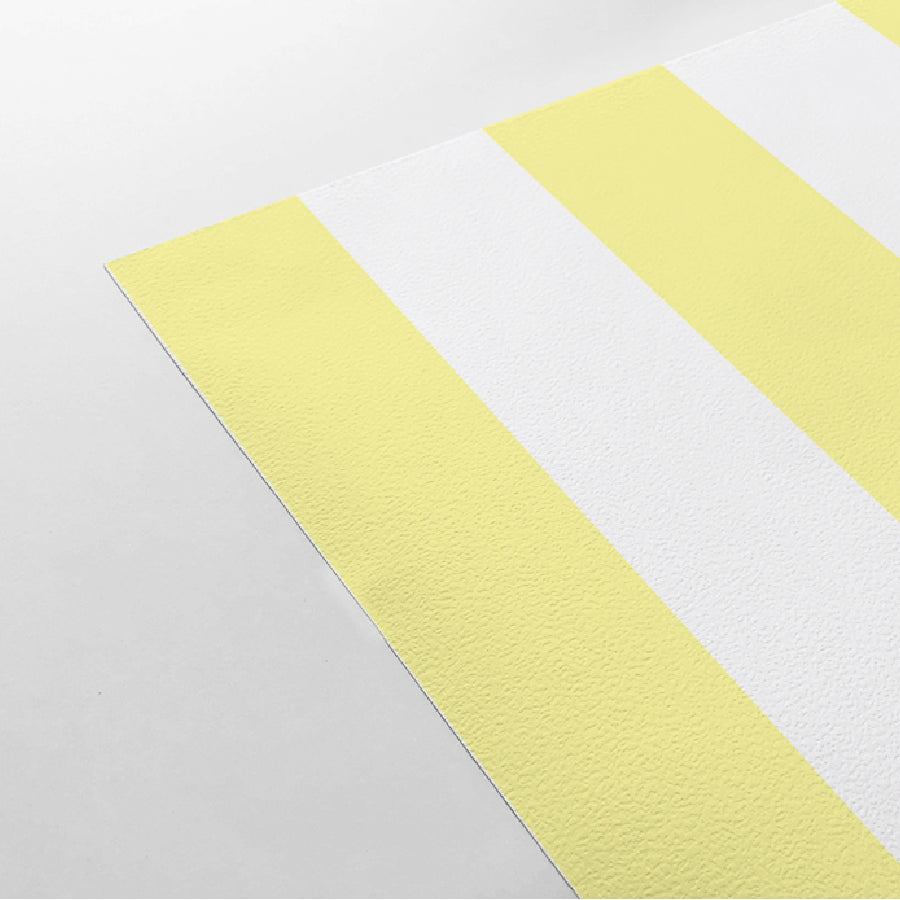 【Stripe-L-04 / ストライプ柄ライトイエロー】 貼ってはがせるシール壁紙