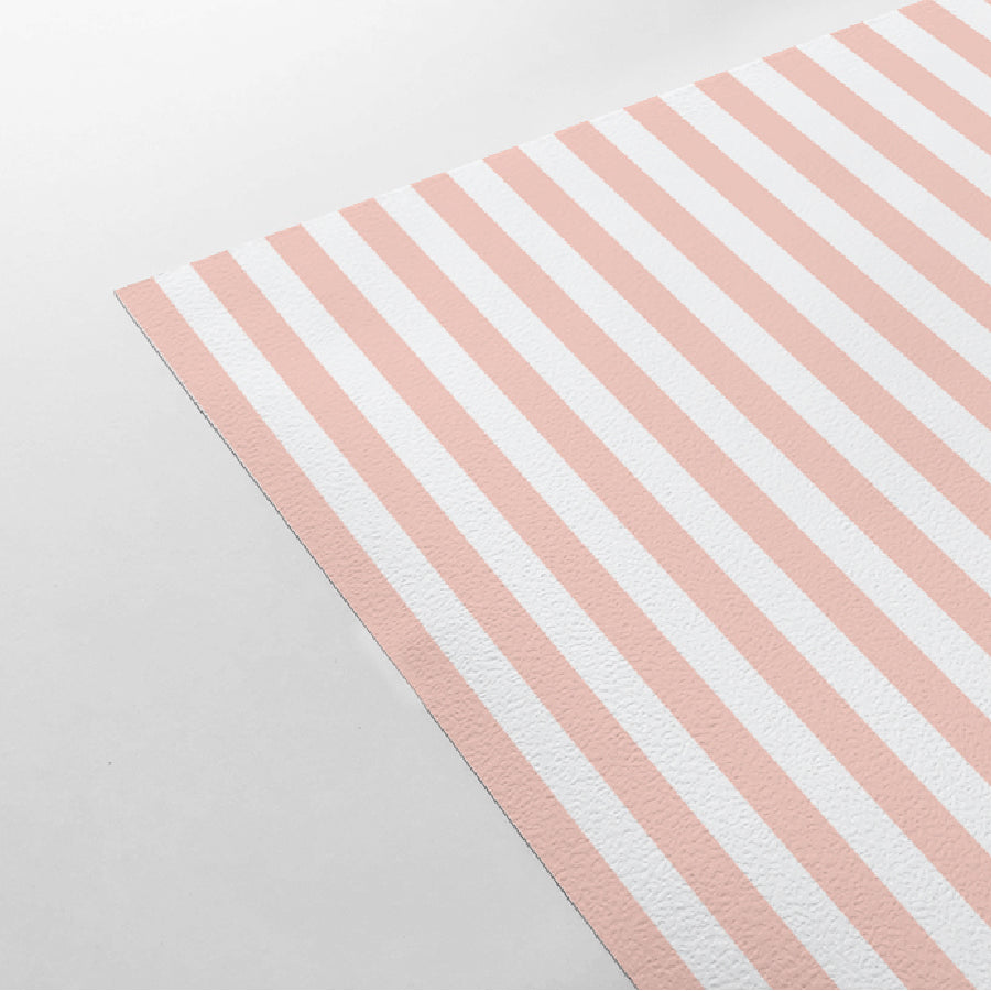 【Stripe-S-01 / ストライプ柄ライトピンク】 貼ってはがせるシール壁紙
