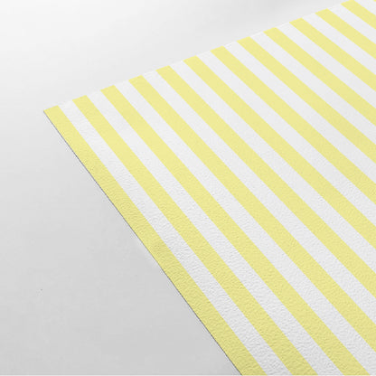 【Stripe-S-04 / ストライプ柄ライトイエロー】 貼ってはがせるシール壁紙