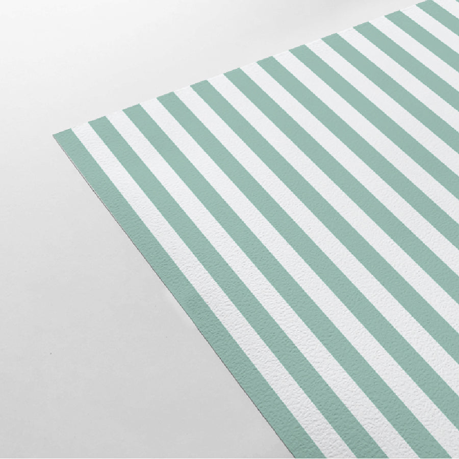 【Stripe-S-07 / ストライプ柄ブルーグリーン】 貼ってはがせるシール壁紙