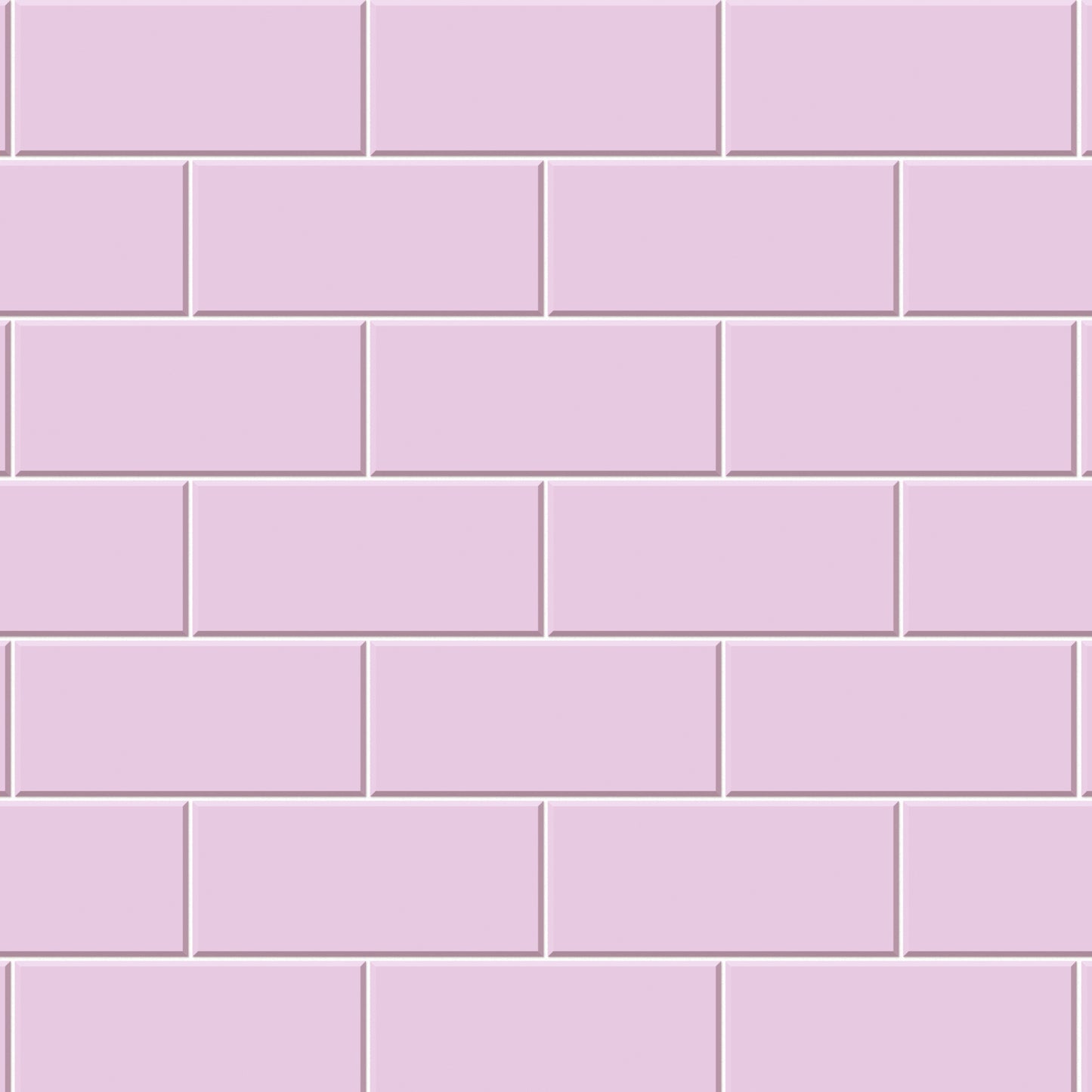 【Tile-1006 / タイル柄パープル】 貼ってはがせるシール壁紙 パープル