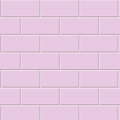 【Tile-1006 / タイル柄パープル】 貼ってはがせるシール壁紙 パープル