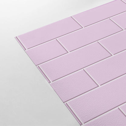 【Tile-1006 / タイル柄パープル】 貼ってはがせるシール壁紙 パープル